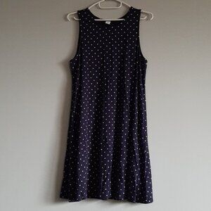 Old Navy Polka Dot Navy Blue Sleeveless Women's Mid-Length Dress | MP